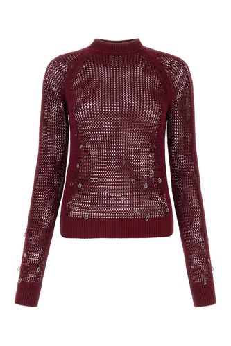 Burgundy Cotton Sweater - Durazzi Milano - Modalova