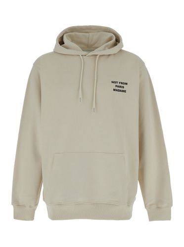 Hoodie With Front And Rear Logo In Cotton Man - Drôle de Monsieur - Modalova
