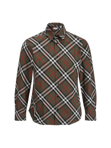 Burberry check Green Cotton Shirt - Burberry - Modalova