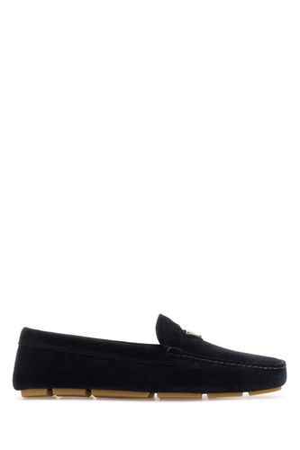 Prada Midnight Blue Suede Loafers - Prada - Modalova