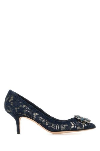 Midnight Blue Lace Pumps - Dolce & Gabbana - Modalova