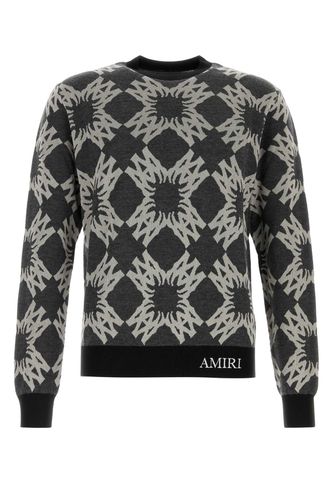 Embroidered Wool Blend Sweater - AMIRI - Modalova