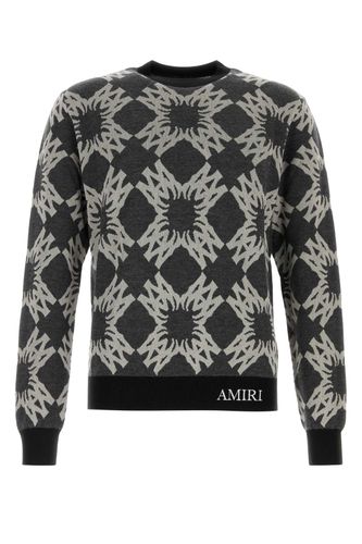 Embroidered Wool Blend Sweater - AMIRI - Modalova