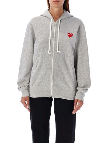 Red Heart Zipped Hoodie - Comme des Garçons Play - Modalova