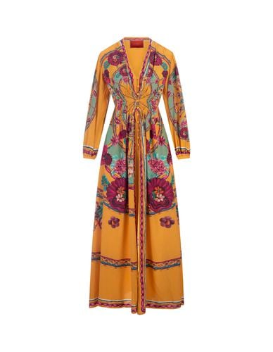 Zodiac Placée Marigold Silk Twill Long Dress - La DoubleJ - Modalova