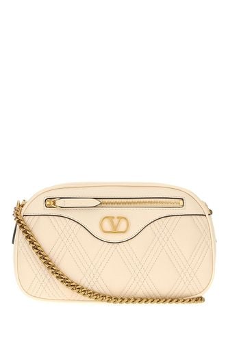 Ivory Nappa Leather Quiltie 67 Crossbody Bag - Valentino Garavani - Modalova