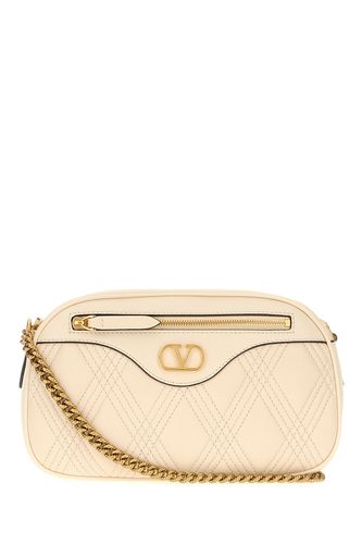 Ivory Nappa Leather Quiltie 67 Crossbody Bag - Valentino Garavani - Modalova