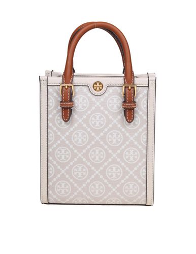 Minishopping In Color Monogram Fabric - Tory Burch - Modalova