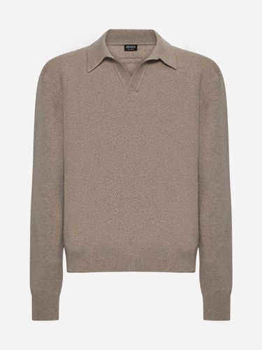 Zegna Cashmere Polo Sweater - Zegna - Modalova