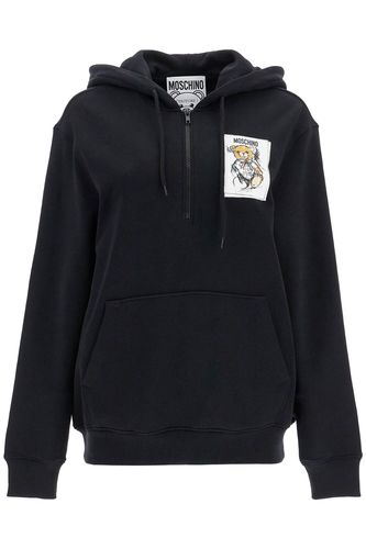 Moschino Logo Printed Zipped Hoodie - Moschino - Modalova