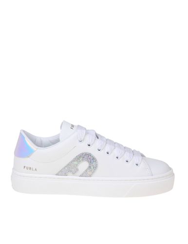 Joy Lace Up Sneakers In White Leather - Furla - Modalova