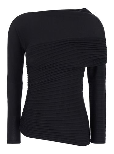 Asymmetric Top With Long Sleeves In Pleated Viscose Blend Woman - Philosophy di Lorenzo Serafini - Modalova