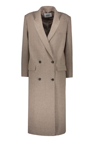 Wool Blend Double-breasted Coat - Low Classic - Modalova