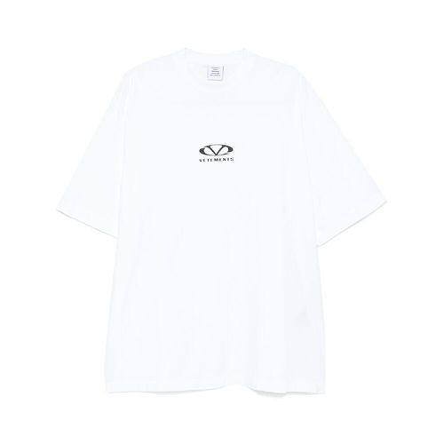 Logo Printed Crewneck T-shirt - VETEMENTS - Modalova