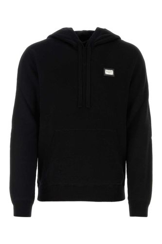 Black Wool Blend Sweatshirt - Dolce & Gabbana - Modalova
