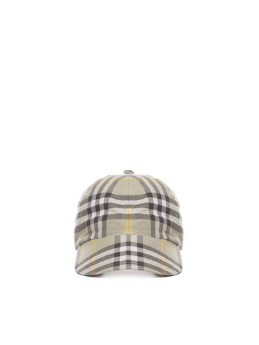 Baseball Cap With Check Print - Burberry - Modalova