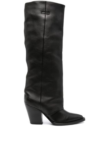 Ash Black Eden Calf Leather Boots - Ash - Modalova