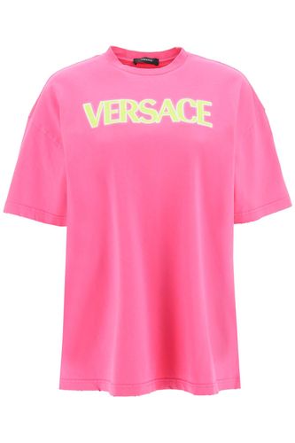 Versace Logo Cotton T-shirt - Versace - Modalova