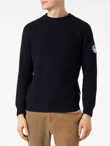 MC2 Saint Barth Ribbed Blue Sweater - MC2 Saint Barth - Modalova