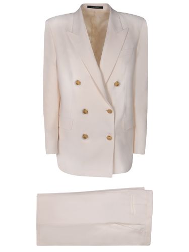 Double-breasted Cream Suit - Tagliatore - Modalova