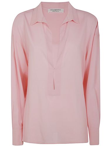 Georgette Stretch Shirt - Philosophy di Lorenzo Serafini - Modalova