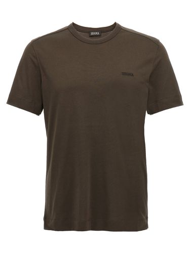 Zegna Logo Embroidery T-shirt - Zegna - Modalova