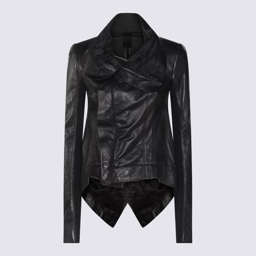 Rick Owens Black Leather Jacket - Rick Owens - Modalova