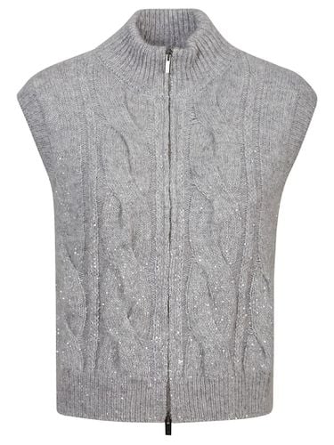 Light Grey Alpaca Blend Vest - Peserico - Modalova