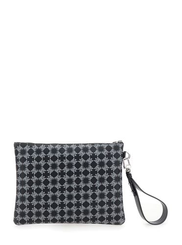 Black Clutch Bag With With ma Quad All-over Logo Decoration In Leather Man - AMIRI - Modalova