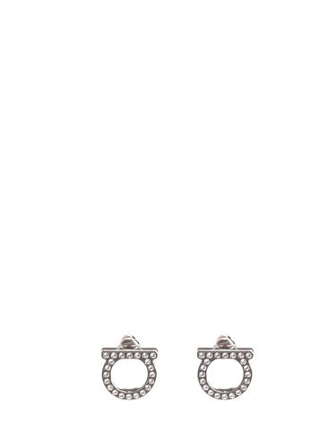 Gancini Crystals Large Earrings - Ferragamo - Modalova