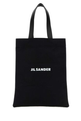 Black Canvas Medium Book Shopping Bag - Jil Sander - Modalova