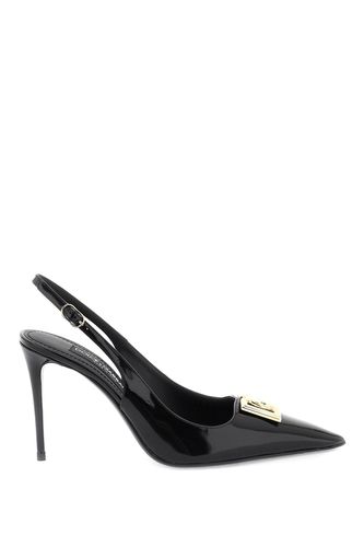 Glossy Leather Lollo Slingback Pumps - Dolce & Gabbana - Modalova