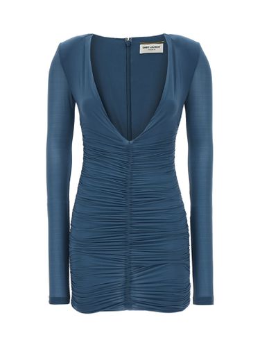 Saint Laurent Draped Jersey Dress - Saint Laurent - Modalova