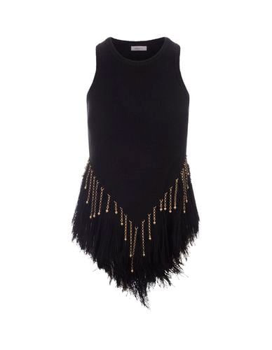 Woven Top With Knitted Beads And Feathers - Paco Rabanne - Modalova