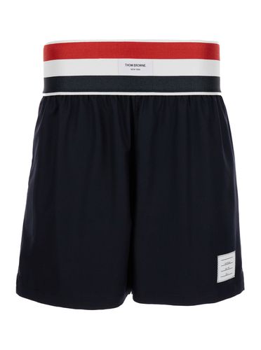 Rwb Striped Shorts In Wool Man - Thom Browne - Modalova