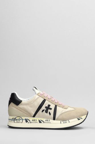 Conny Sneakers In Beige Suede And Fabric - Premiata - Modalova