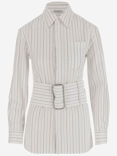 Cotton Shirt With Striped Pattern - Burberry - Modalova