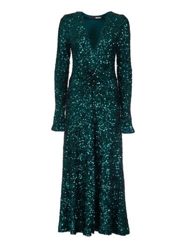 V-neck Long-sleeved Embellished Long Dress - Rotate by Birger Christensen - Modalova