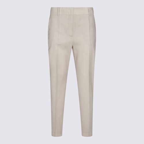 Eleventy Beige Wool Pants - Eleventy - Modalova