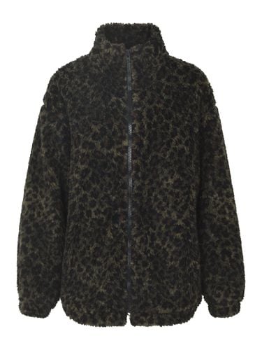 High-neck Animalier Zipped Jacket - VIS A VIS - Modalova