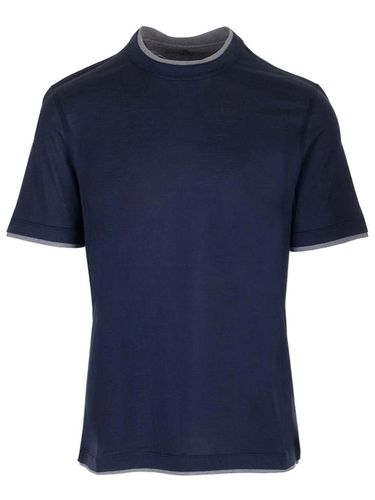 Double Layer Crewneck T-shirt - Brunello Cucinelli - Modalova