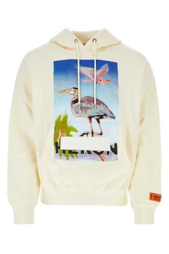 Ivory Cotton Sweatshirt - HERON PRESTON - Modalova