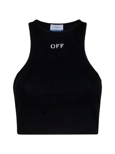 Off-White Black Cotton Top - Off-White - Modalova