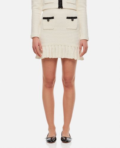 Cream Textured Knit Mini Skirt - self-portrait - Modalova