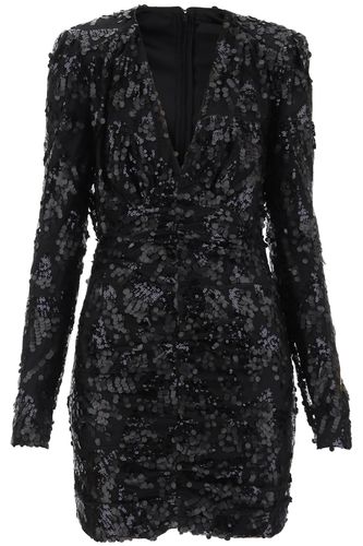 Sequin V-neck Mini Dress - Rotate by Birger Christensen - Modalova