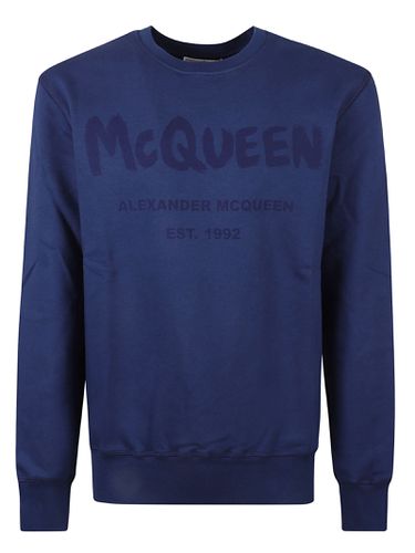 Graffiti Print Sweater - Alexander McQueen - Modalova