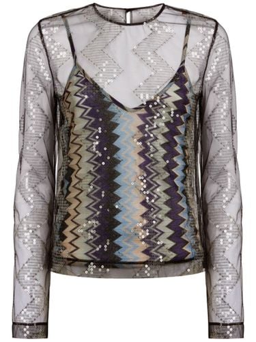 Doubled Blouse In Sequined Tulle - Missoni - Modalova