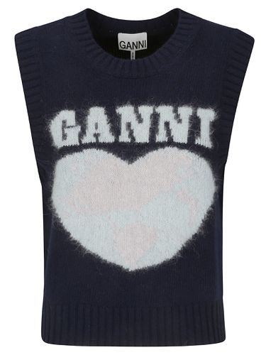 Ganni Graphic Soft Wool Mix Vest - Ganni - Modalova