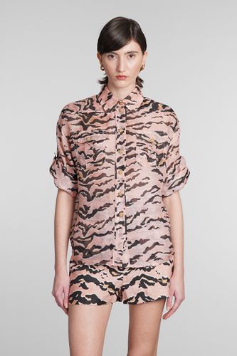 Zimmermann Shirt In Rose-pink Linen - Zimmermann - Modalova