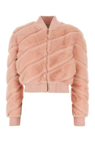 Pink Deer And Mink Bomber Jacket - Fendi - Modalova